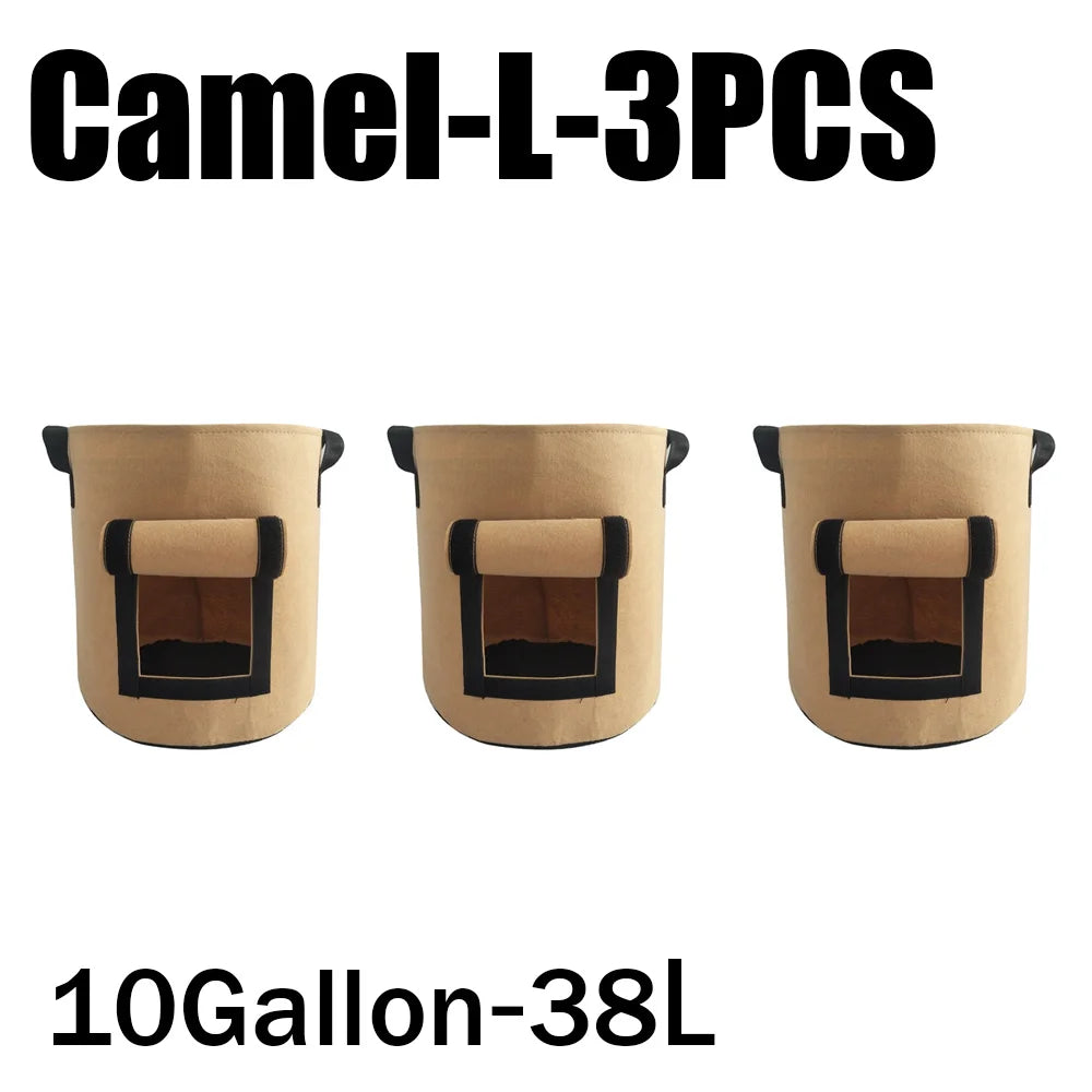 3Styles Felt plant grow bags nonwoven fabric garden potato pot greenhouse vegetable growing bags moisturizing vertical tools
