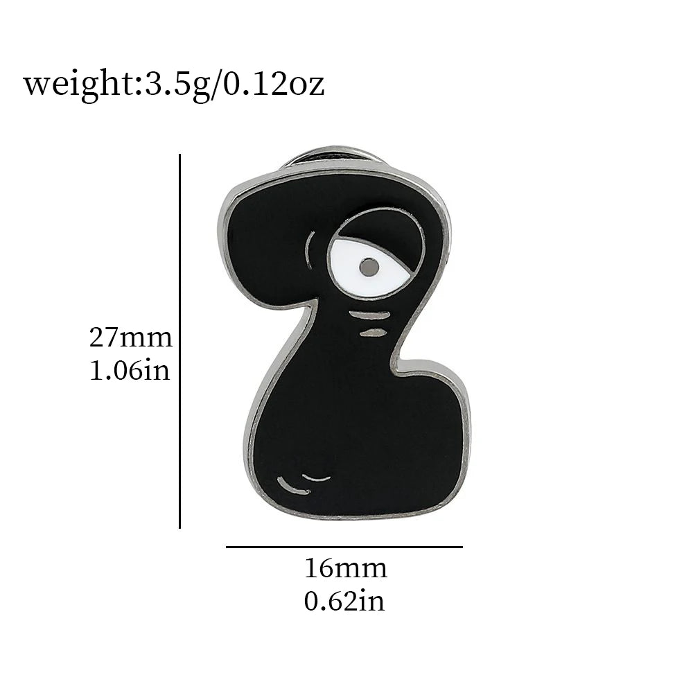 Cartoon 26 English Alphabet Shape Brooch Cute Metal Enamel Badge Clothing Backpack Lapel Pin Jewelry Accessories Gift
