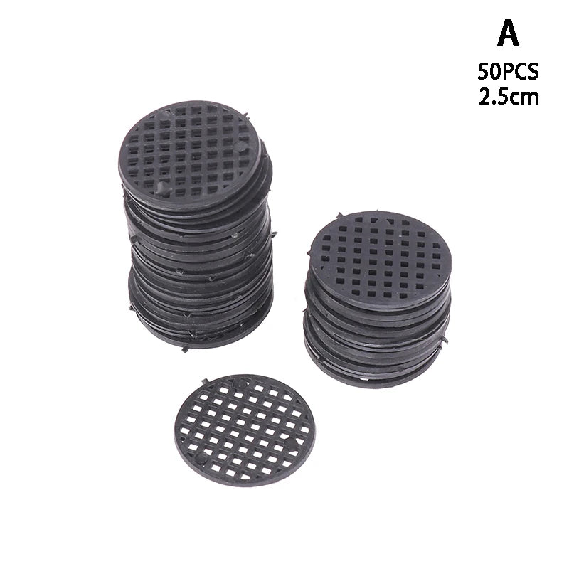 50Pcs Bottom Grid Mat Multi-function Flowerpot Mesh Pad Hole Bonsai Basin Bottom Breathable Gasket Gardening Accessories