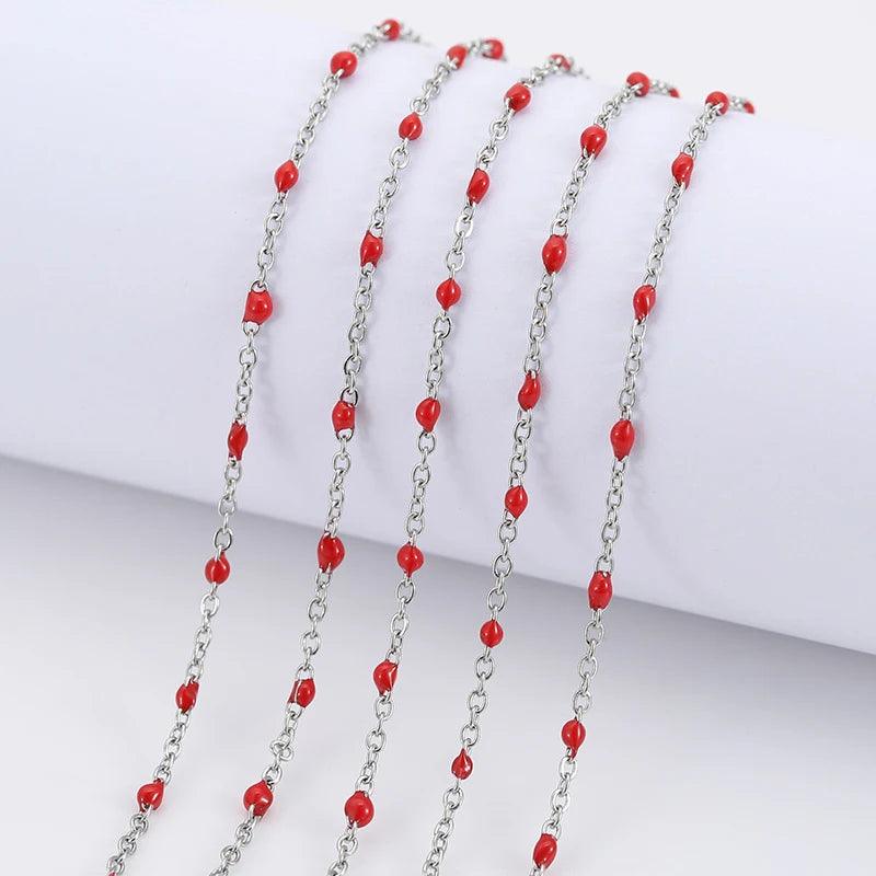 2meters Stainless Steel Chains Bulk Lot Gold Color Diameter 1.5mm Necklace Link Chains for Diy Bracelet Jewelry Making Supplies