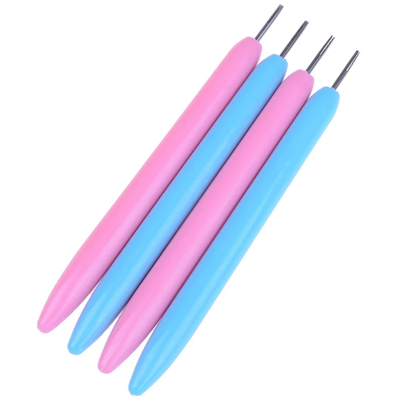 2pcs Plastic Slotted Quilling Paper Tool Craft Origami Paper Quilling Rolling Pens