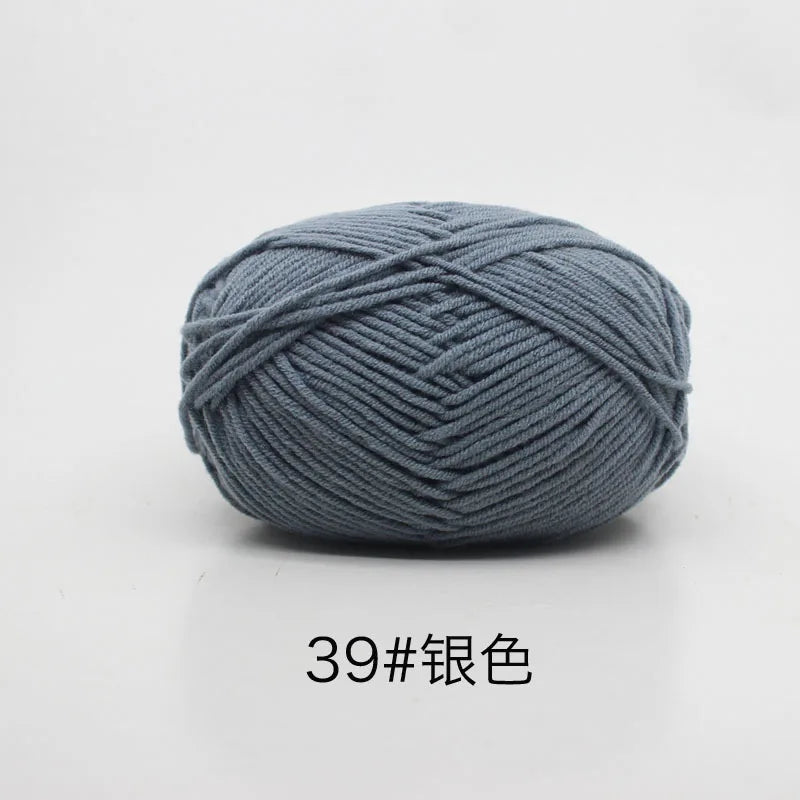 4ply Milk Cotton Knitting Yarn Set for Crochet Crafts and DIY Projects