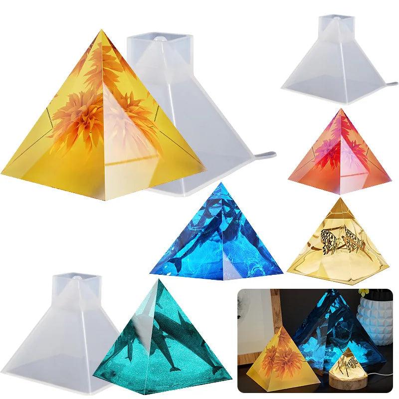 1pcs Pyramid Silicone Molds DIY Resin Decorative Craft Jewelry Making Mold Resin Molds For Jewelry