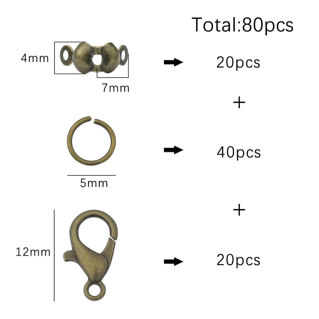 About160Pcs Lobster Buckle Single Loop Bag Buckle Connection Buckle Set Handmade DIY Making Jewelry Accessories Materials