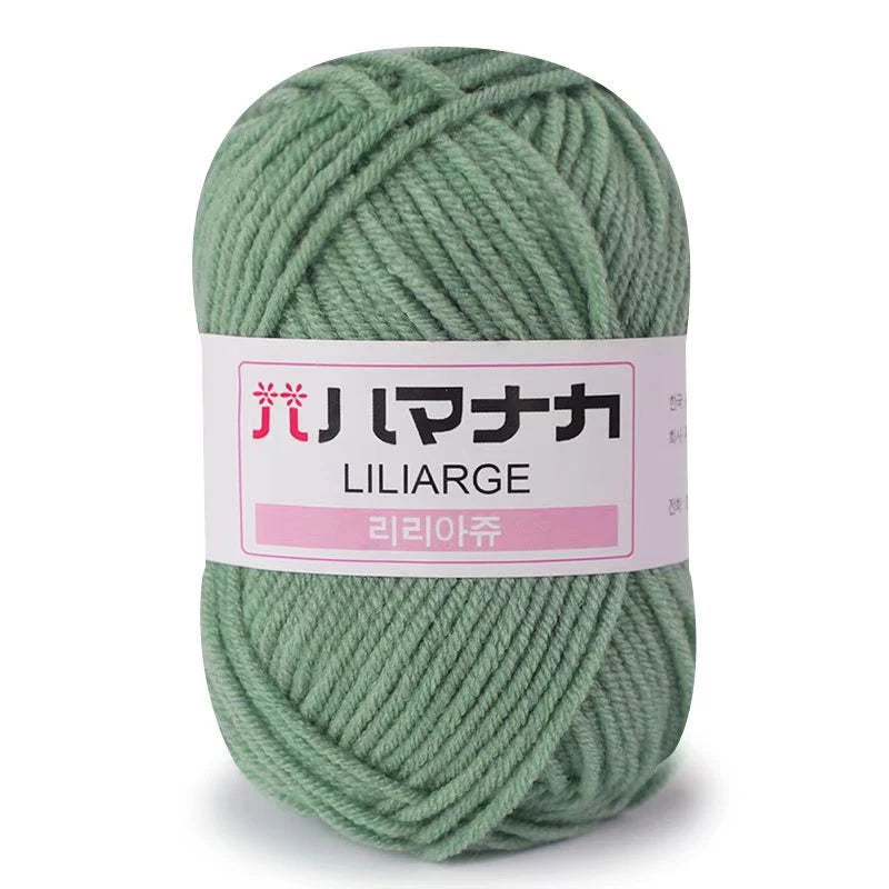 Soft Milk Cotton Knitting Yarn 25g Anti-Pilling High Quality 4ply Crochet Yarn for Scarf Sweater Hat and Doll Craft