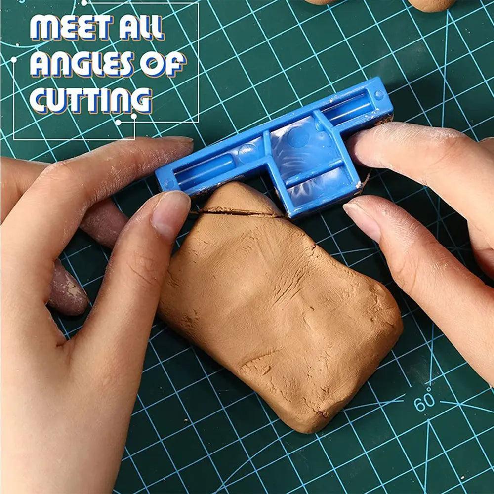 1PC Angle Cut Clay Tool and Wire Miter Clay Trim Tool for Pottery and Sculpture DIY Ceramic Clay Trim Modeling Tool