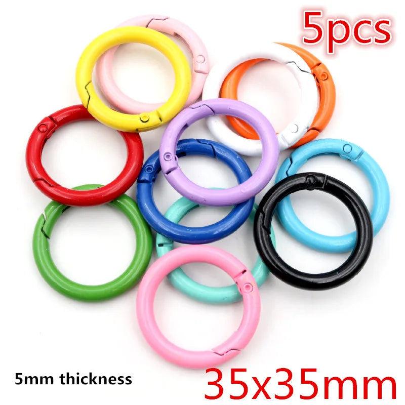 Colorful Mixed Alloy Split Jump Rings Lobster Clasp Eyelets Screw Pins Keychain DIY Jewelry Making Accessories Supplies