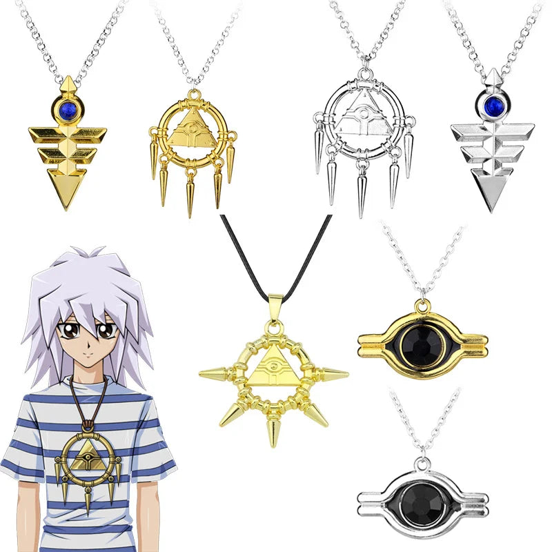 3D Anime Yu-Gi-Oh Necklace Millenium Pendant Jewelry Anime Yugioh Toy Cosplay Pyramid Egyptian Eye Of Horus Necklace Key Buckle