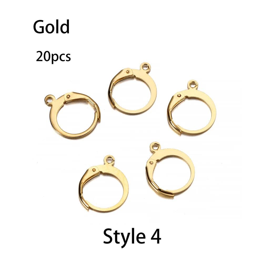 20-100pcs French Earrings Clasps Hooks Fittings DIY Jewelry Making Iron Hook Earwire Earring Findings Supplies