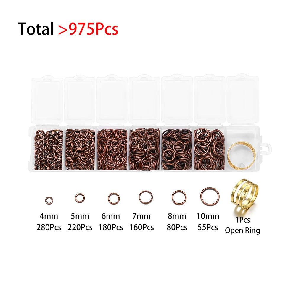 1Box Jewelry Making Kits Lobster Clasp Open Jump Rings End Crimps Beads Box Sets Handmade Bracelet Necklace Findings Supplies
