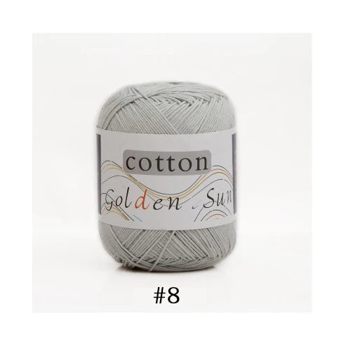 100 Percent Cotton Yarn for Hand Knitting and Crochet 8 Ply Worsted Soft Yarn for Sweaters and Blankets 50g 200m