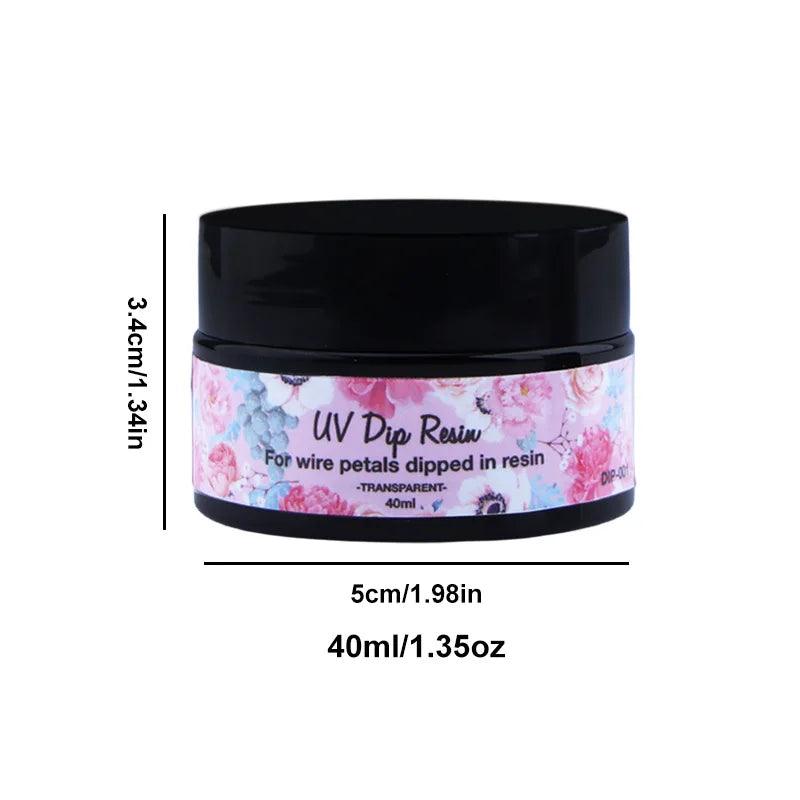 UV DIP RESIN High Transparency Quickly Drying Crystal Flower Flower Making Liquid High Gloss UV DIP Resin Jewelry Crafts Making