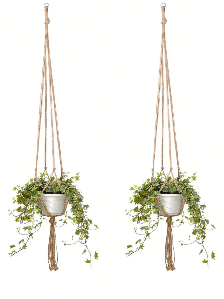1/2pcs 90/105/120cm Macrame Plant Hanger Modern Tassel Detail Plant Hangers Indoor Flower Pot Holder Plants Wall Window Outdoor
