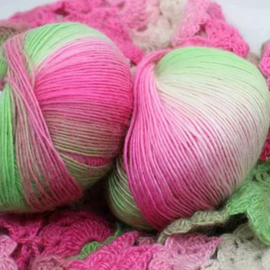 50G\Ball Special Dyed Fancy Crochet Yarn Rainbow Color Hand Knitting Yarn Thread for DIY Doll Sweater Hat