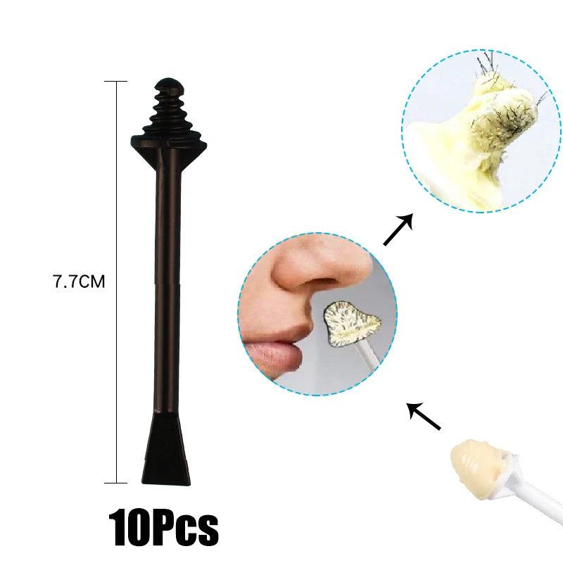 10pcs Nose Wax Sticks Nose Wax Applicators For Painless Nose Hair Removal Remover Tools Wax Kit Accessories Beeswax Safe Formula
