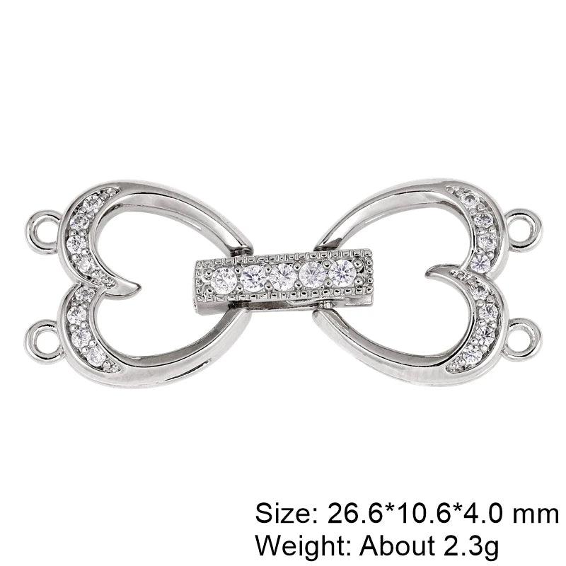 Juya 18K Gold Silver Plated Fasteners Accessories Creative Closure Lock Clasps For DIY Needlework Beads Pearls Jewelry Making