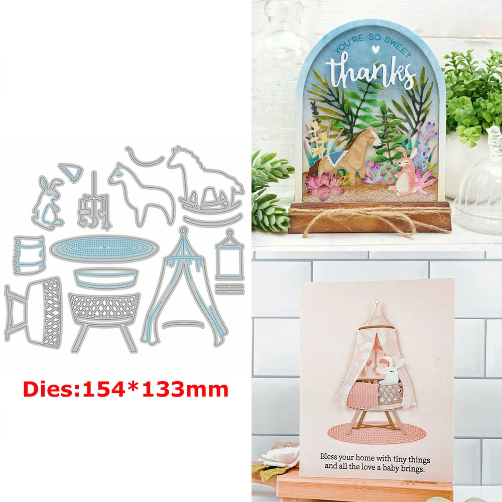 Elegant Flower Blossom Metal Cutting Dies Layered Frame Background Mould Knife for DIY Scrapbooking Christmas Card Craft Making
