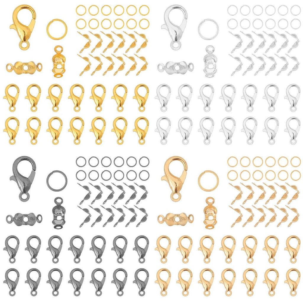 About160Pcs Lobster Buckle Single Loop Bag Buckle Connection Buckle Set Handmade DIY Making Jewelry Accessories Materials