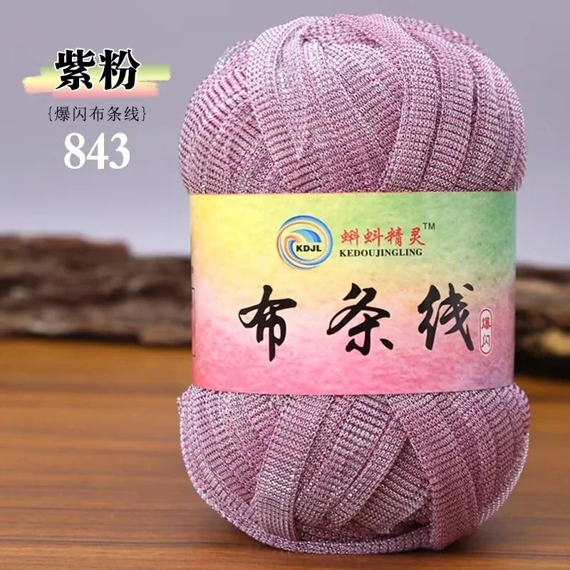 Colorful Sparkling Metallic Knitting Yarn 50g 30m Crochet