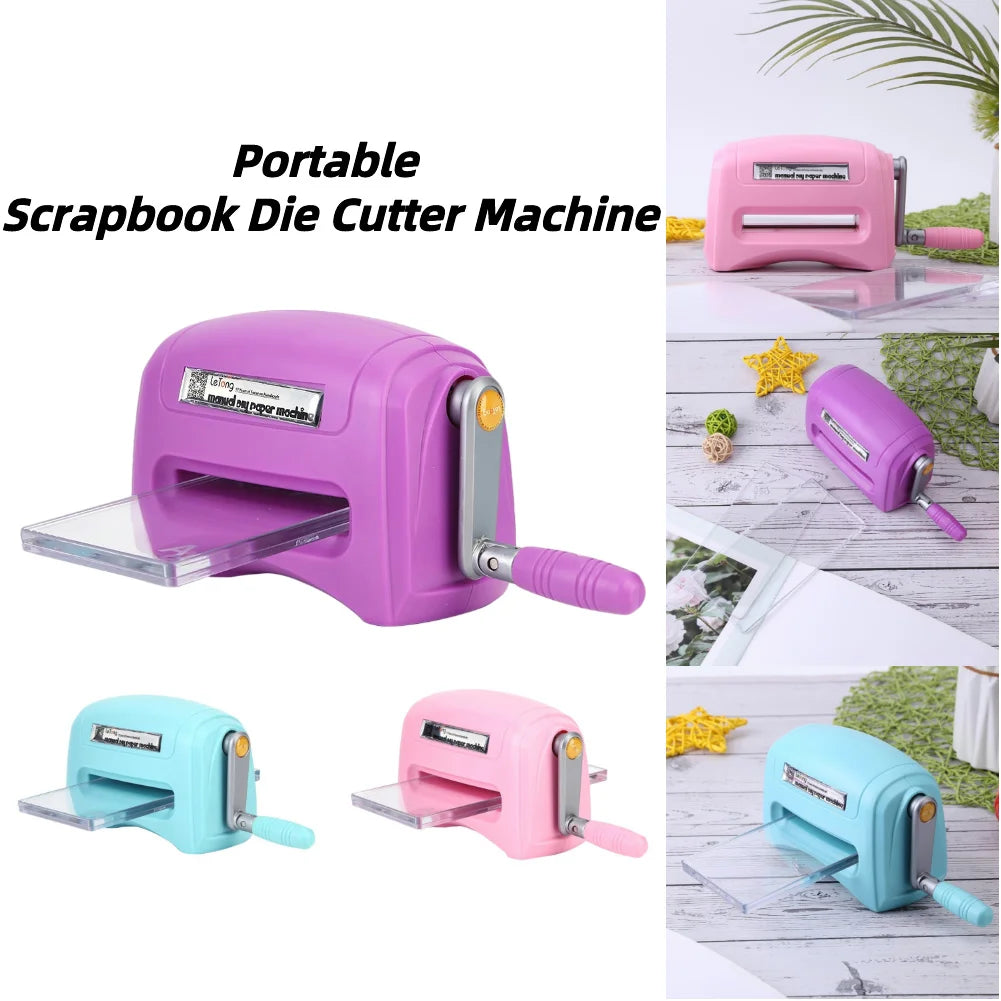 Metal Cutting Dies Maker Portable Scrapbook Die Cutter Machine Practical Craft Tool with Plastic Backing Plate Home DIY Gadgets