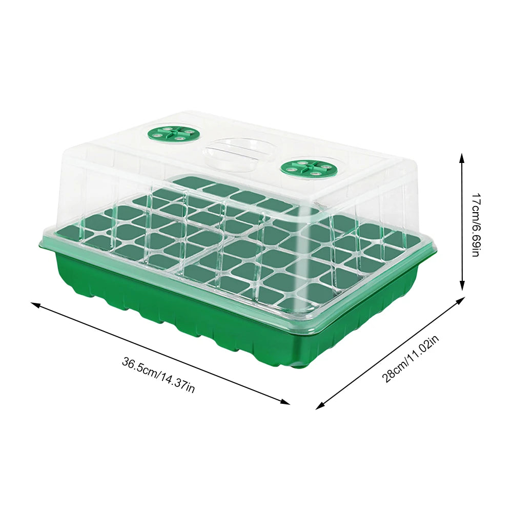 Mini Greenhouse 12/24/48 Compartments Indoor Greenhouse Propagation Greenhouse Nursery Box With Air Vent  for Hydroponics Growin