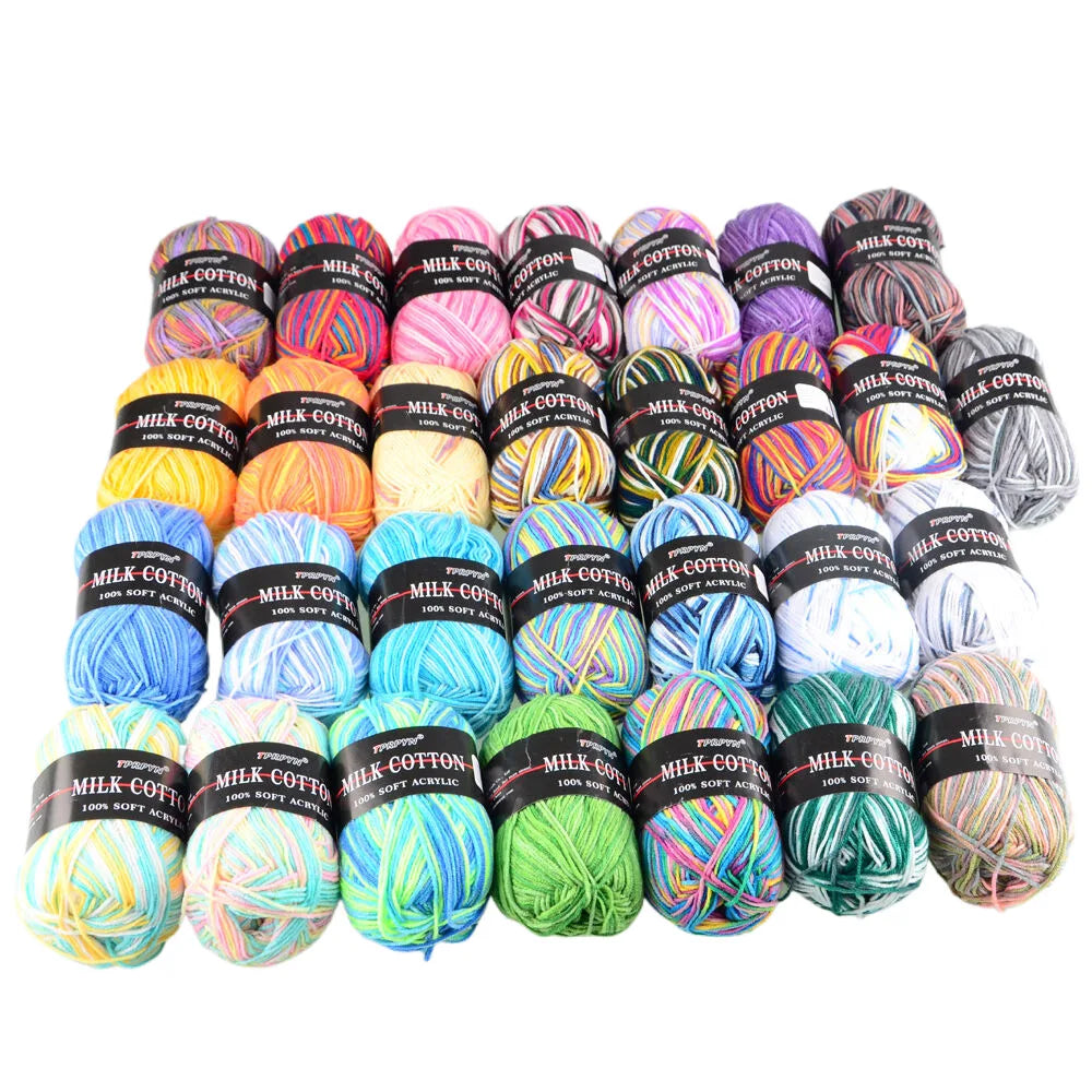 1Pc 50g Milk Cotton Knitting Yarn Crochet Yarn Hand Knitted Line DIY Knit Sweater Scarf Hat sock blanket amigurumi threads 120M