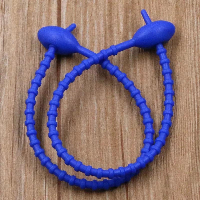 10Pcs/Lot 13 Color Silicone Reusable Bag Ties Twist Wire Fasten Cable Zip Tie Headset Data Line Universal Magic