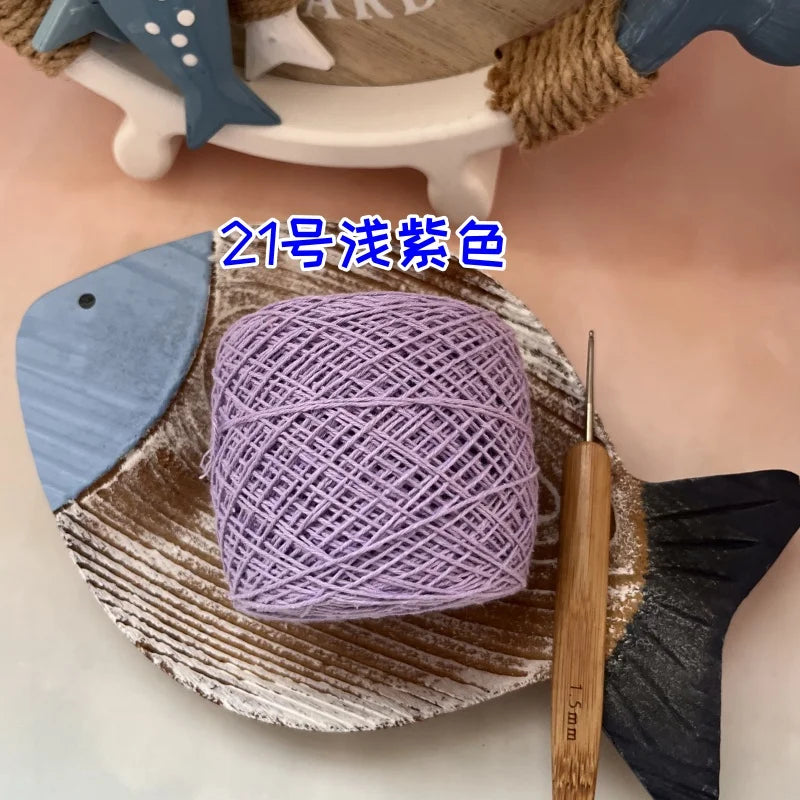 100g 100% Cotton Crocheting Lace Yarn for Hand Knitting and Amigurumi Projects