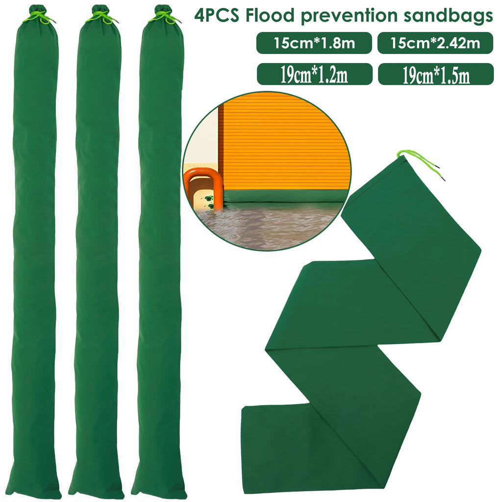 4/1Pcs Sand Bags Thickened Long Canvas Sandbags Sturdy Water Barrier Large Sand Bags Reusable Empty Flood Prevention Sandbags
