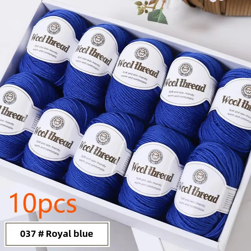 10 Pieces Australian Wool Yarn Soft and Warm Easy to Knit Sweaters Scarves DIY Knitwear