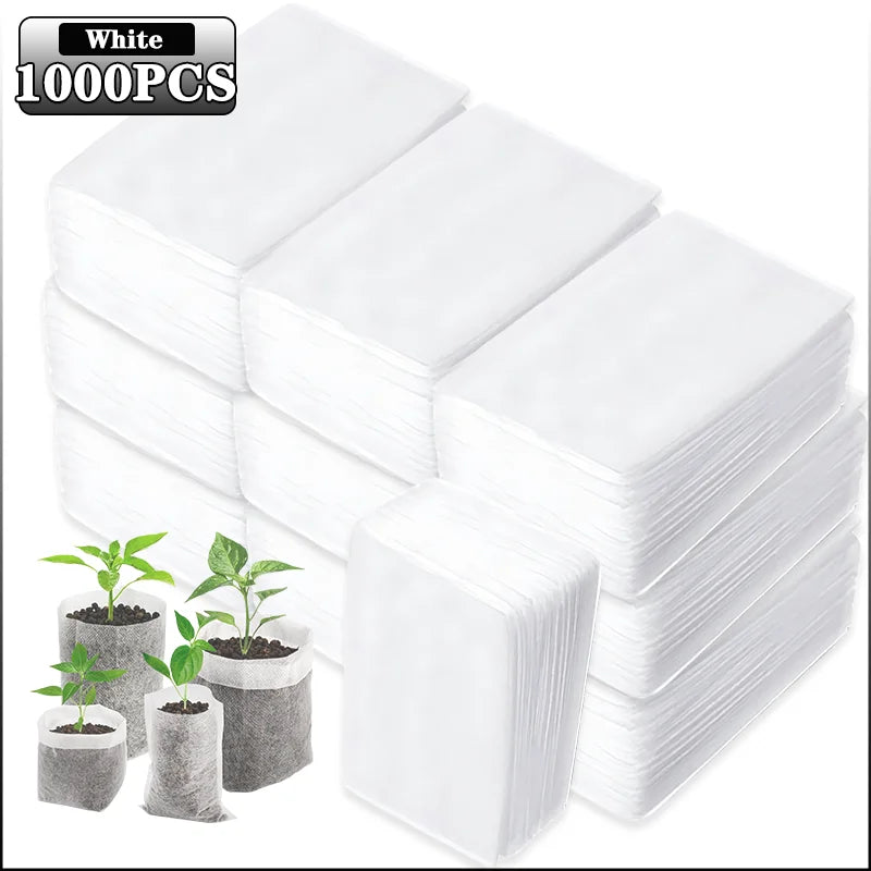 100-1000PCS Fabric Plant Seedling Bags for Vegetables Flowers Herbs and Plant Growth Eco Friendly Nursery Pots Gardening Bags
