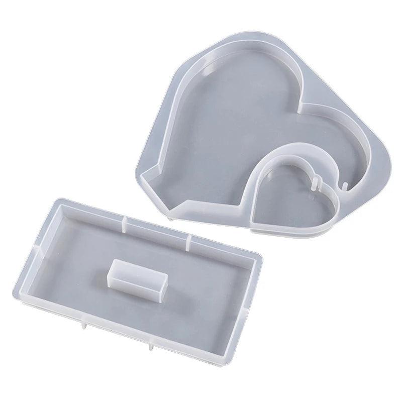 DIY Love Heart/Christmas tree shape  Hanging Photo Frame Silicone Moulds Handmade Casting Molds Desk Office Decoration