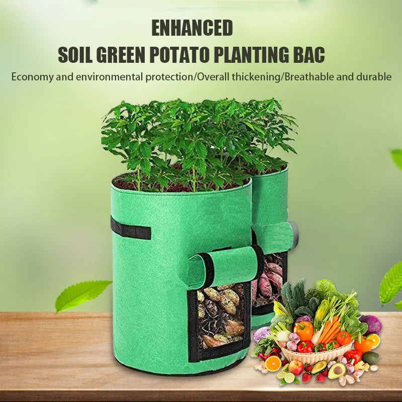 Horticulture 5/7/10 Gallon Planting Bag Fabric Felt Flowerpot Flowerpot Garden Vegetable Tomato Potato Cultivation Bag