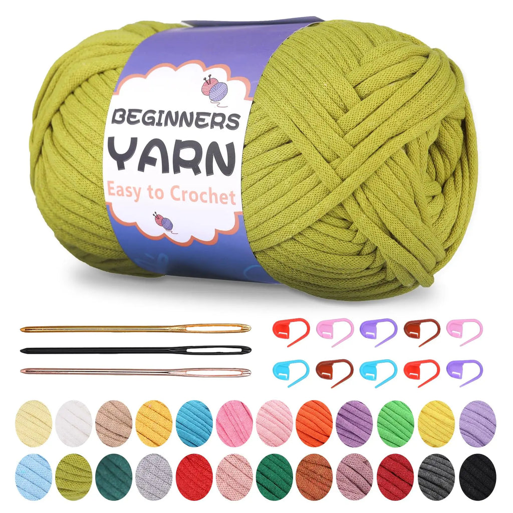 Fenrry 200g Crochet Yarn for Beginners with Stitch Markers