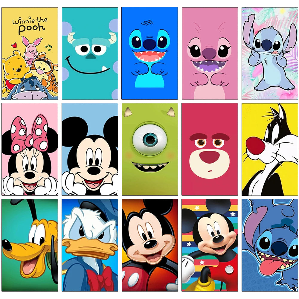 5D DIY Diamond Painting Mickey Stitch Disney Series Cross Stitch Mosaic Set Art Embroidery Children's Hobbies Home Decoration