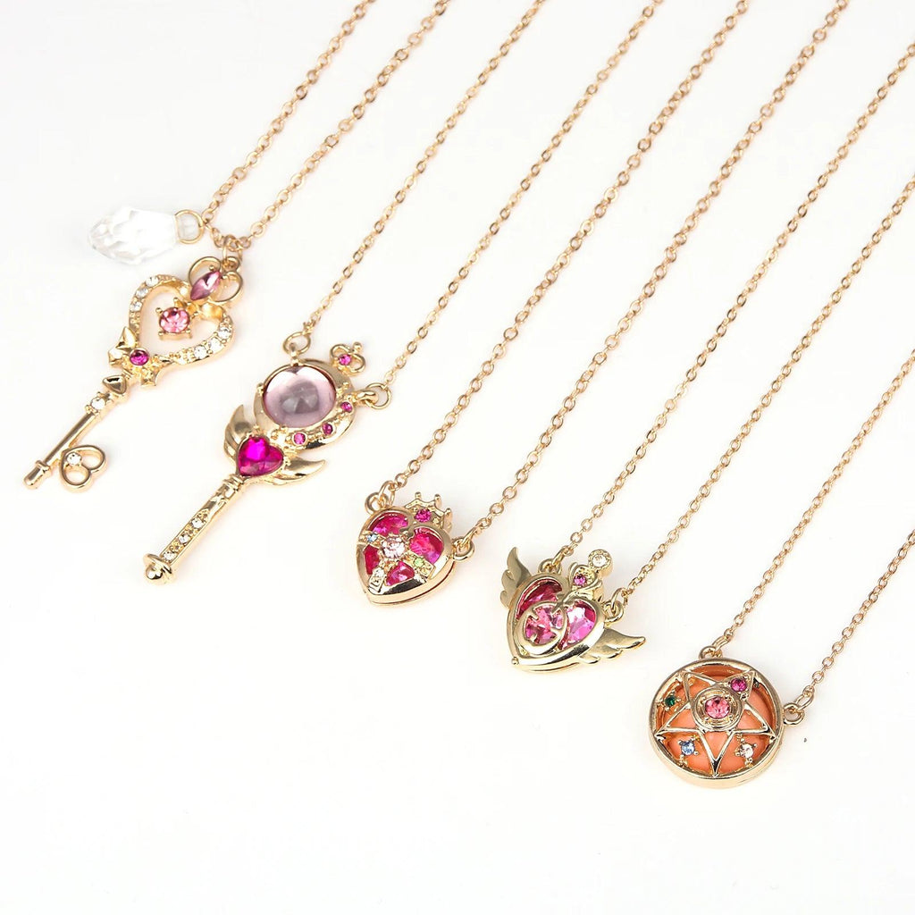 Anime SAILOR MOON Necklace Tsukino Usagi Magical Girl Transformation Cartoon Necklace Cosplay Fan Gift Men Women Bag Jewelry
