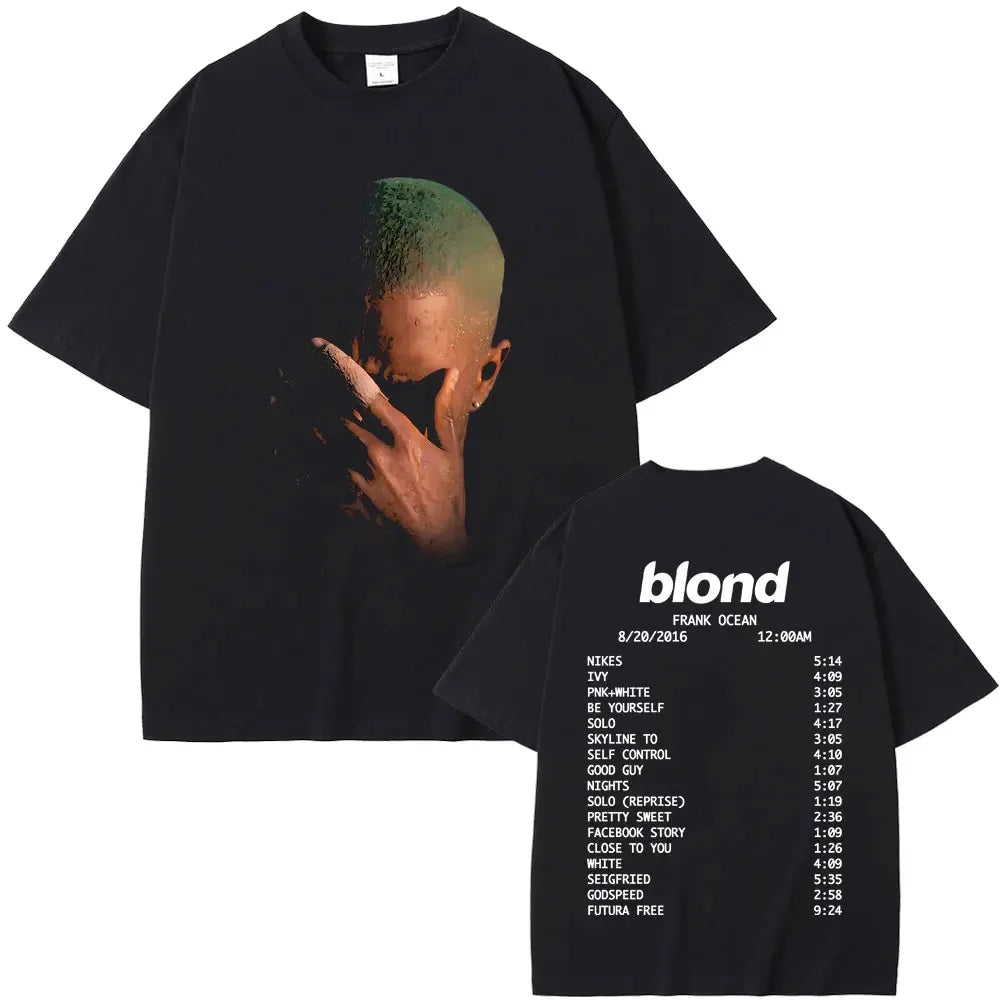 Rapper Frank Missing Graphic T Shirt Hip Hop Ocean Blond Album Summer Casual Tee Unisex O Neck Tops