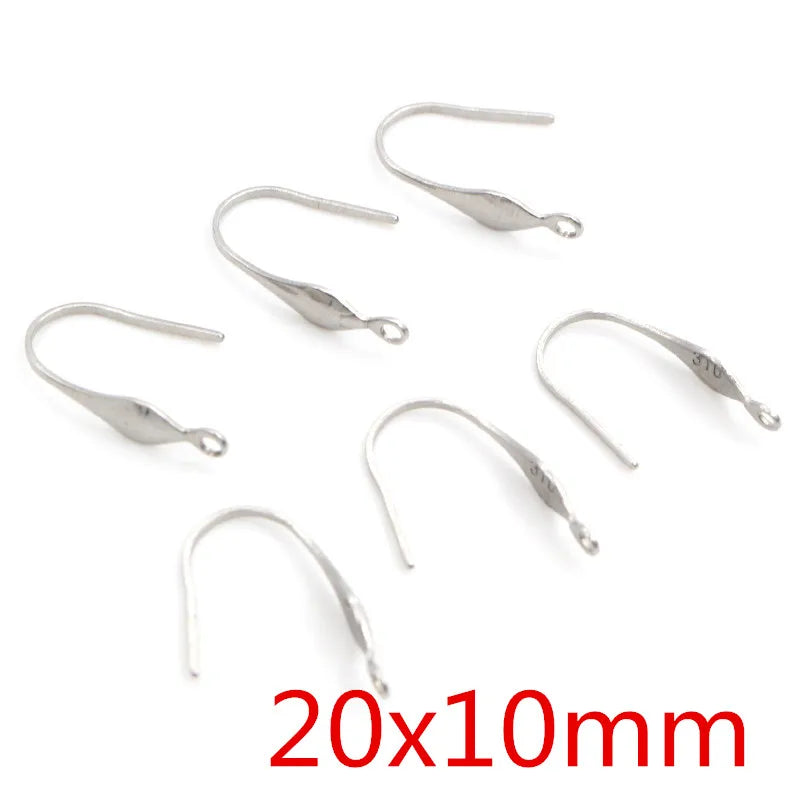 20pcs 316 Stainless Steel Geometric Polygonal Earring Stud Hooks Posts Connector For DIY Jewelry Making Supplies