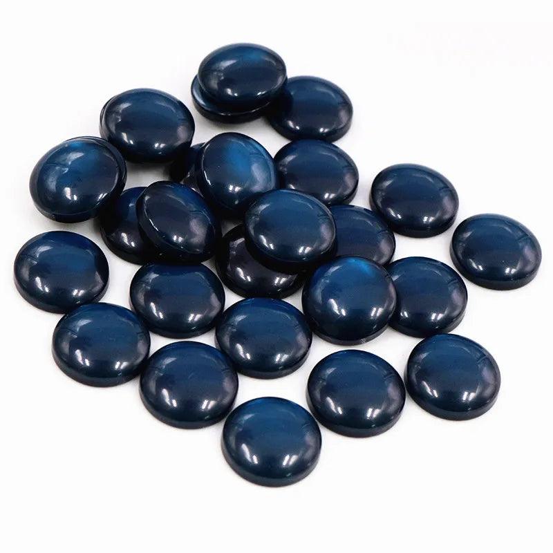 New Fashion 40pcs 8 10 12mm Mix Colors Cat's eye Series Flat back Resin Cabochons Jewelry Accessories Wholesale Supplies