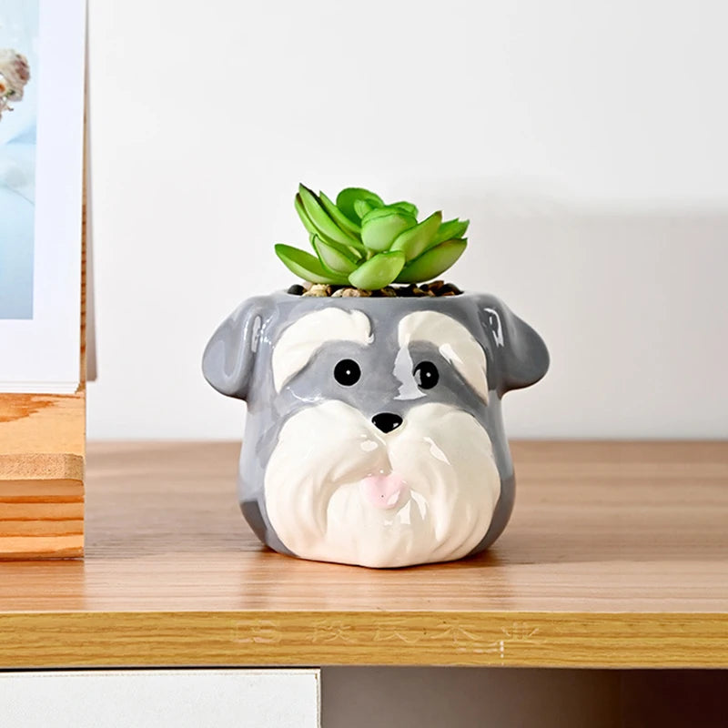 Ceramic Succulent Flower Pot Home Garden Animal Plant Pot Flower Vase Decoration Home Vase for Flower Office Table Decor