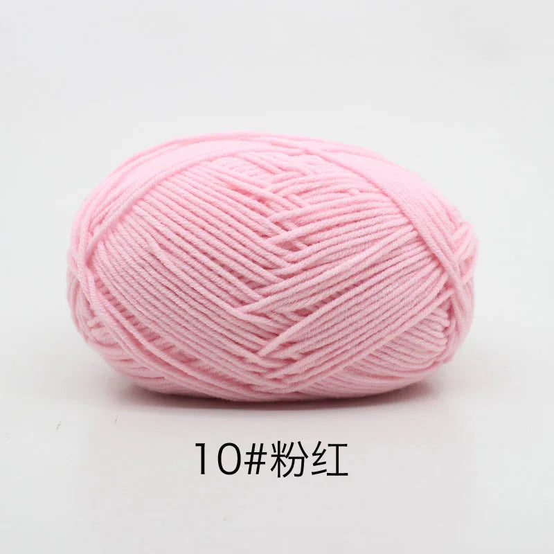 4ply Milk Cotton Knitting Yarn Set for Crochet Crafts and DIY Projects