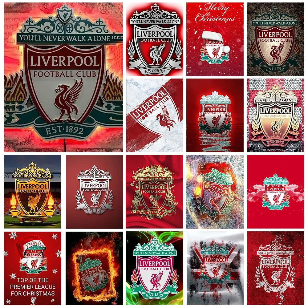 Zipper bag 5D DIY Liverpool LOGO Diamond Painting kit Badge sticker diamond embroidered English football Club art Kids gift