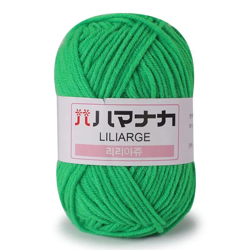Soft Milk Cotton Knitting Yarn 25g Anti-Pilling High Quality 4ply Crochet Yarn for Scarf Sweater Hat and Doll Craft