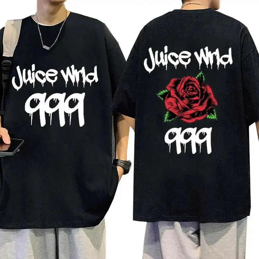 Rapper Juice Wrld 999 Short T Shirt for Men and Women Letter Printed Y2K Casual Fashion Sportswear Summer Clothing