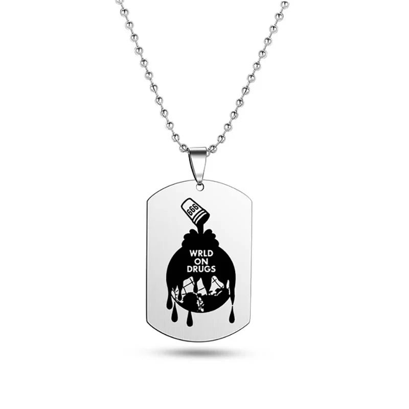 Hip Hop Rapper Juice WRLD 999 Pendant Necklace Stainless Steel Necklace For Women Man Fans Fashion Jewelry Gift