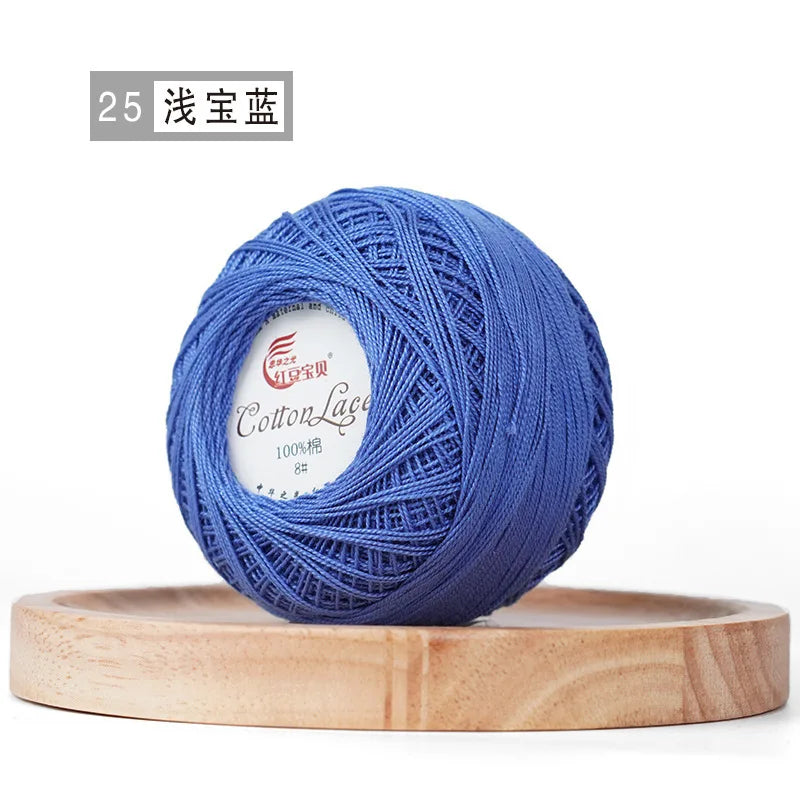 100% Cotton Mercerized Crochet Yarn 45g for Knitting and Embroidery Projects