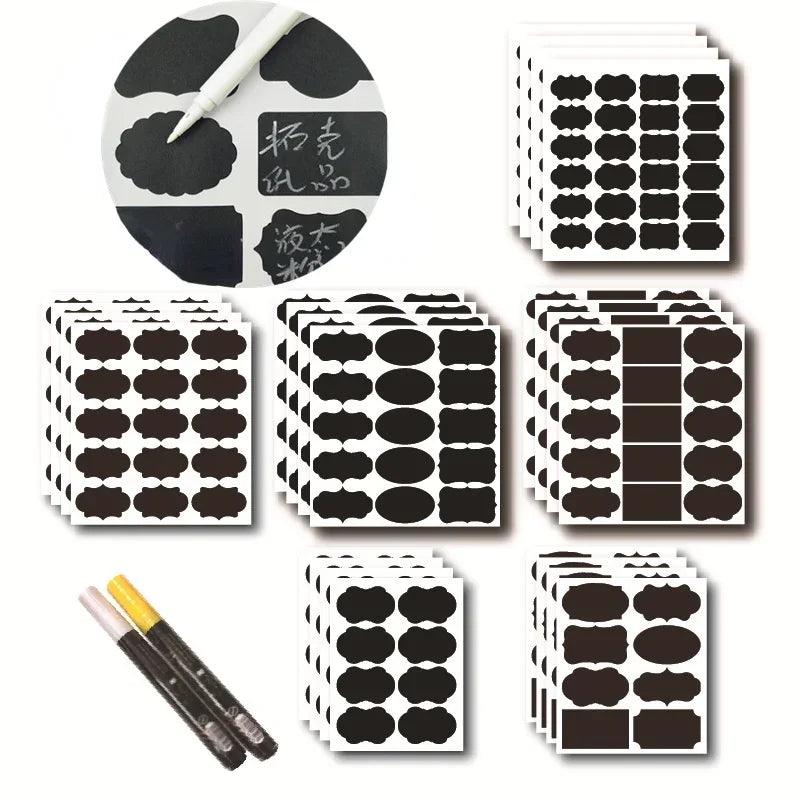 1 Sheet Handwriting Sticker Spice Seasoning Bottle Stickers PVC Erasable Chalkboard Sticker Freely Writable Label Kitchen Tools