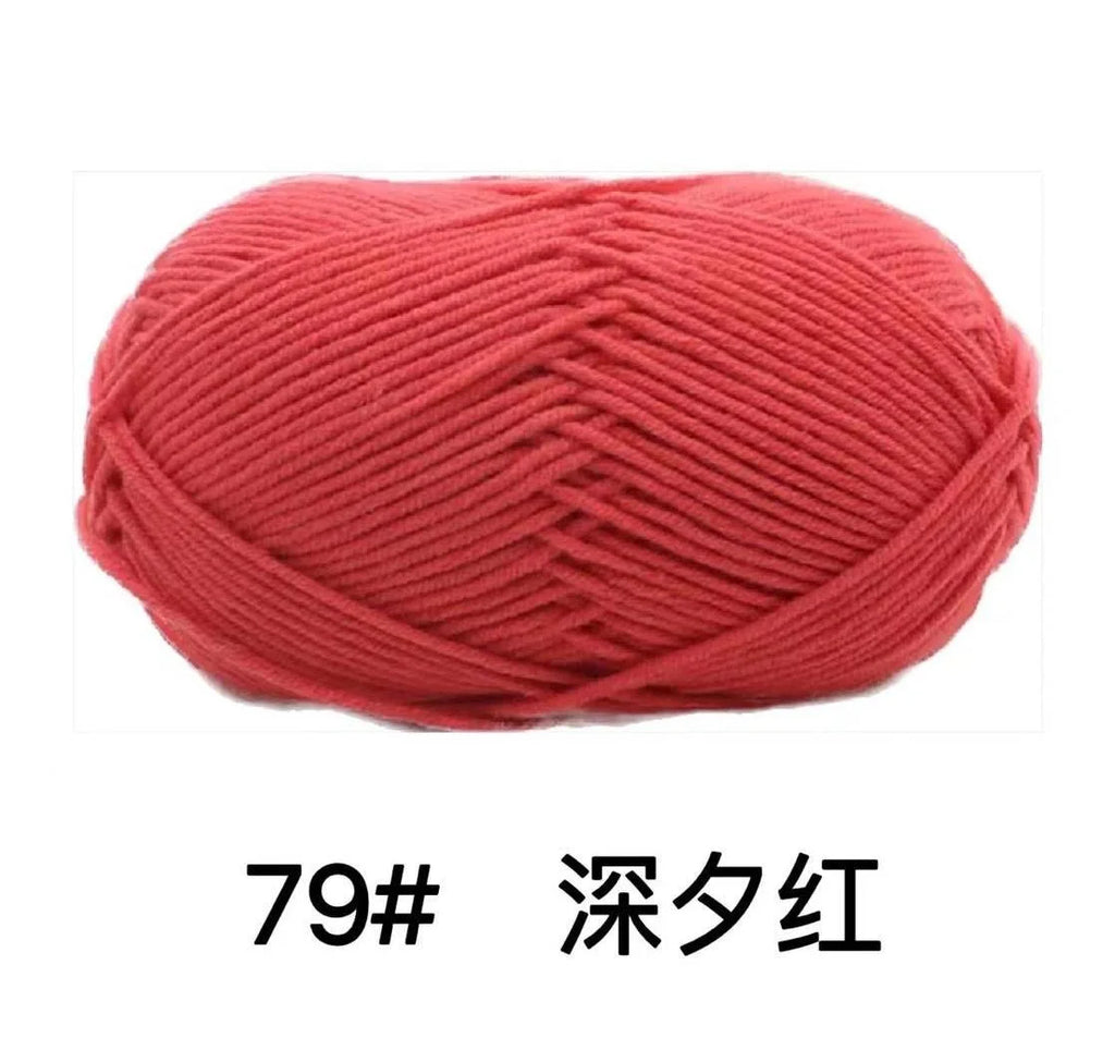4ply Milk Cotton Knitting Yarn Set for Crochet Crafts and DIY Projects