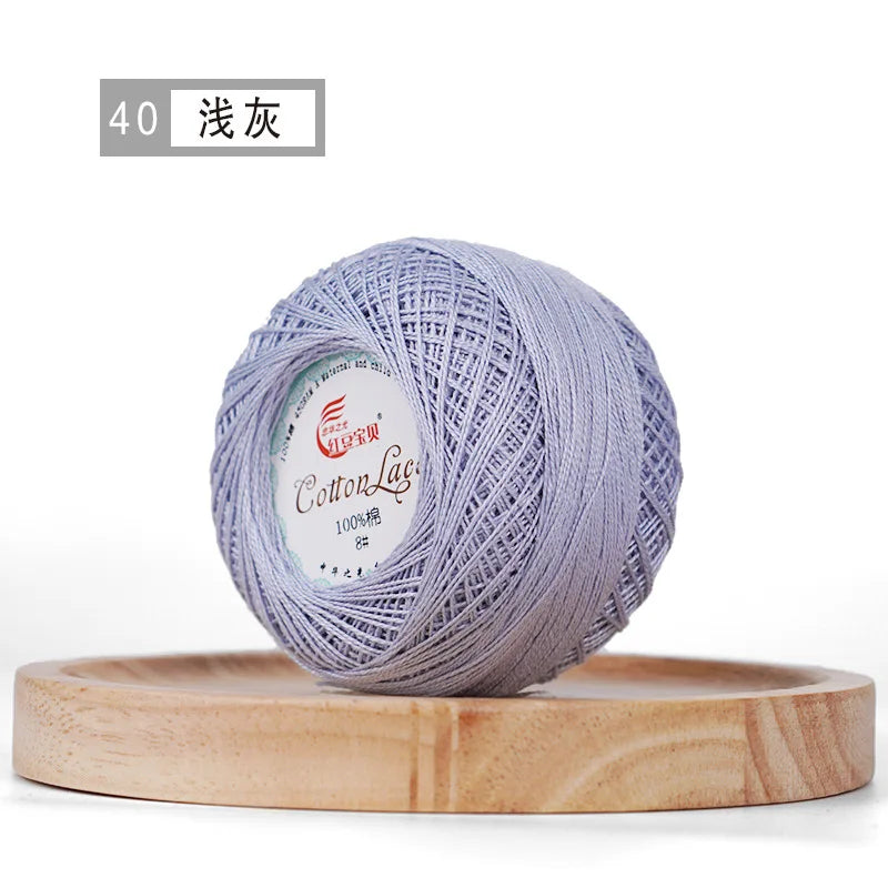 100% Cotton Mercerized Crochet Yarn 45g for Knitting and Embroidery Projects