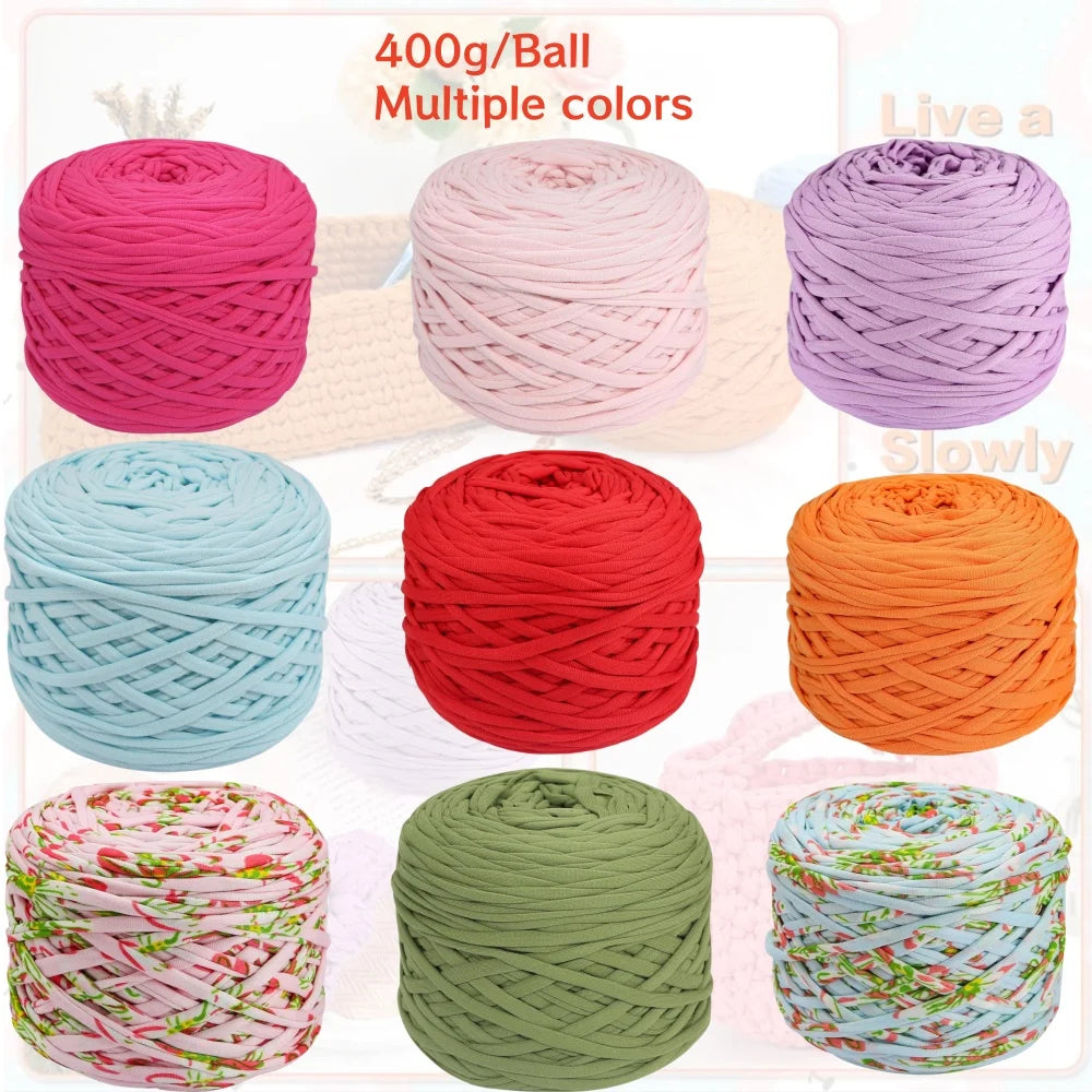Thick Dark Green Knitting Yarn T Shirt Yarn for DIY Bag Blanket and Cushion Crocheting Projects